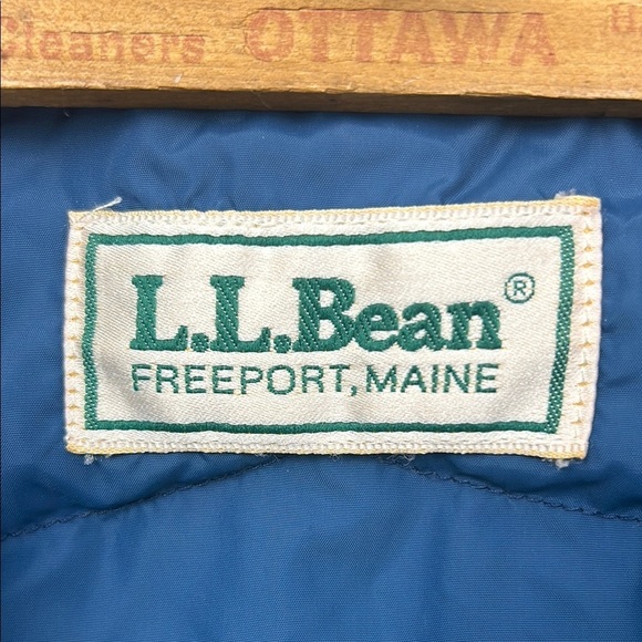 Vintage L.L. Bean Jacket Down Filled Winter Pockets Hood Outdoor Snow Coat Warm - Picture 8 of 15